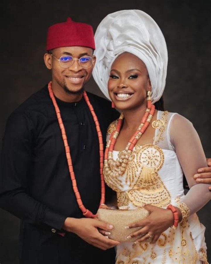 After Criticising Christian Women, Lady Digs Up Pics of Solomon Buchi’s Wife Wearing 'Ashawo' Gown