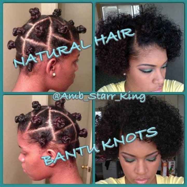 How to make Bantu knots with natural hair