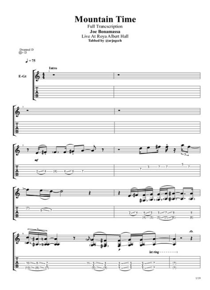 Lyrics & Translations of Mountain Time by Joe Bonamassa