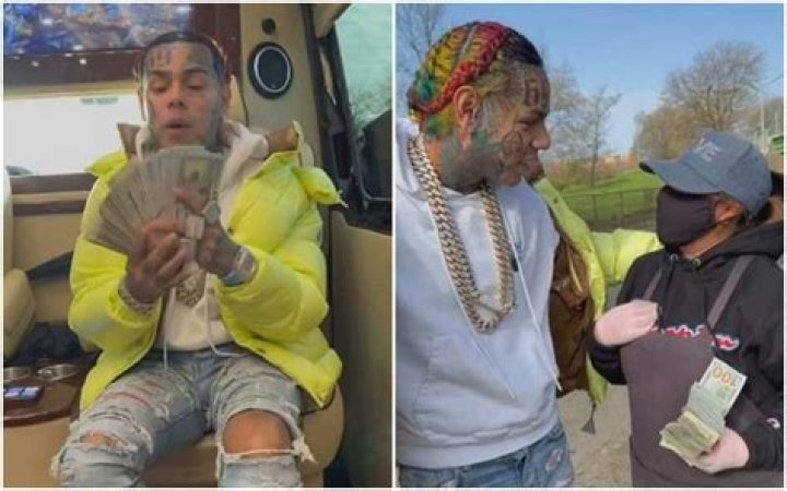 Mind-blowing Kindness: Rapper, 6ix9ine Steps Down From Car, Goes into Street, Splashes N8m on Family in Video