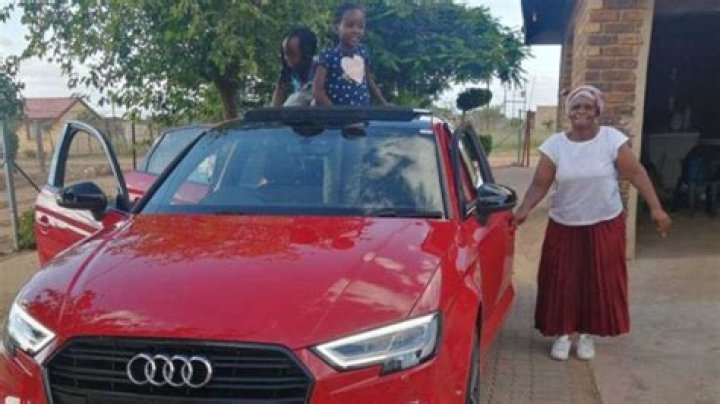 Mother overjoyed as son buys car, shows the expensive vehicle to her (see photo)