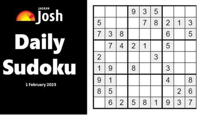Sudoku of the day for Sunday, 9, 2020